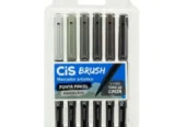 Caneta Brush Pen Cis Aquarelável com 6 cores Básica – Pastel – Neon